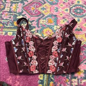 Victoria's Secret Deep Red Corset Top